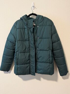 Hooded Quilted Hooded Puffer Jacket Coat Heavyweight Water Resistant
